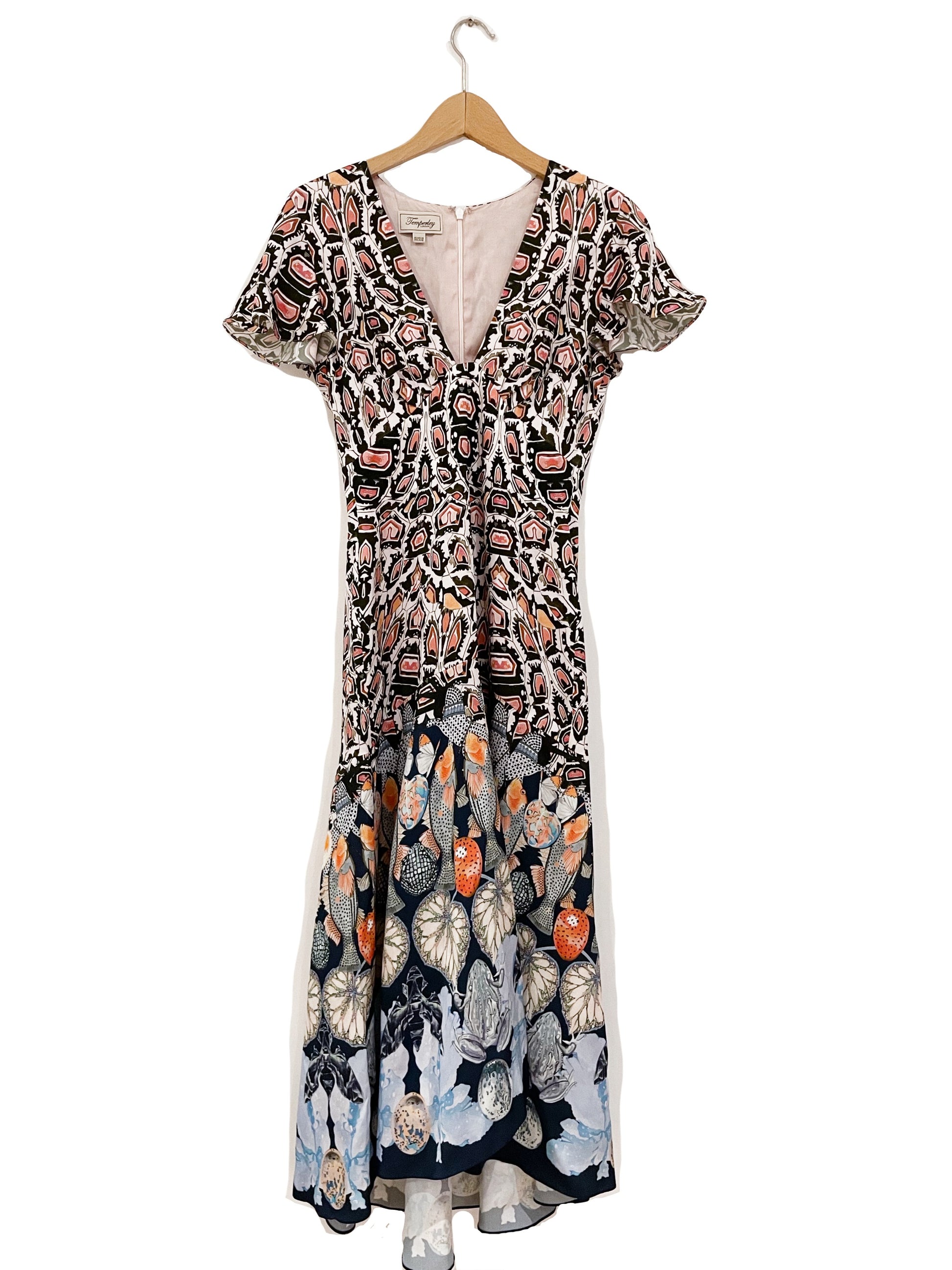 Temperley Printed Dress UK 8 image 0