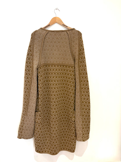 Pringle of Scotland Print Knit Wool Coat S