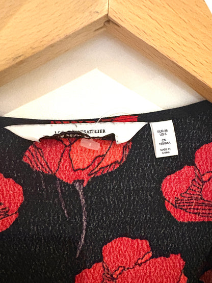 & Other Stories Floral Print Wrap Dress UK 8
