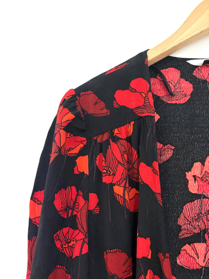 & Other Stories Floral Print Wrap Dress UK 8