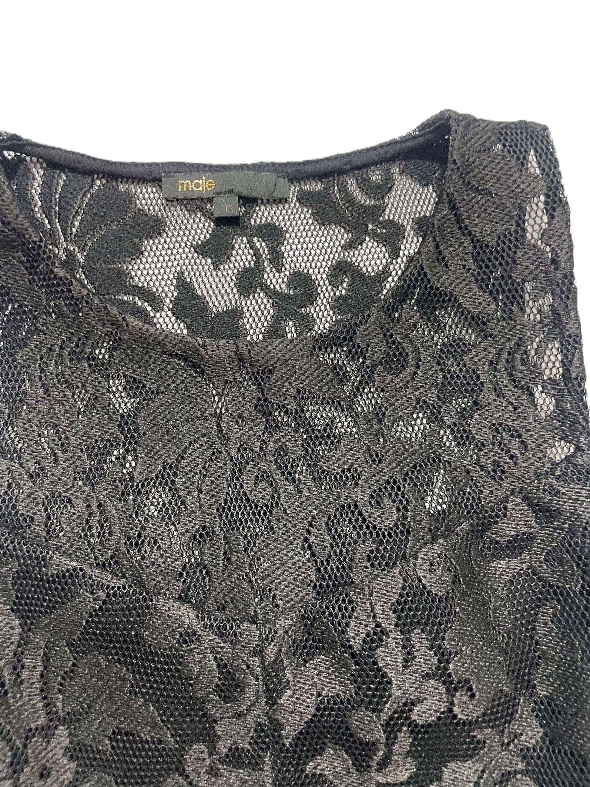 Maje Peplum Lace Blouse S image 3