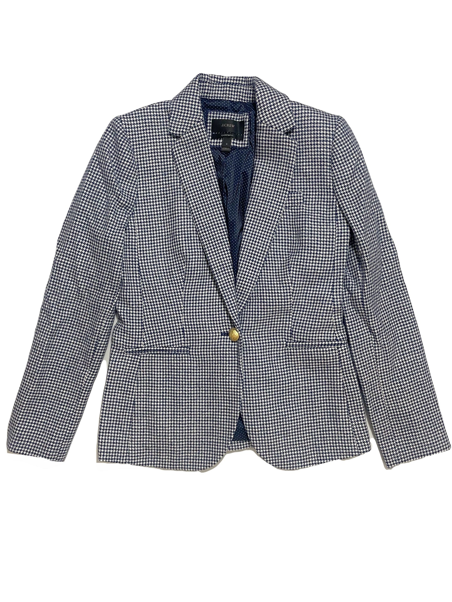J Crew Houndstooth Blazer Jacket S image 0