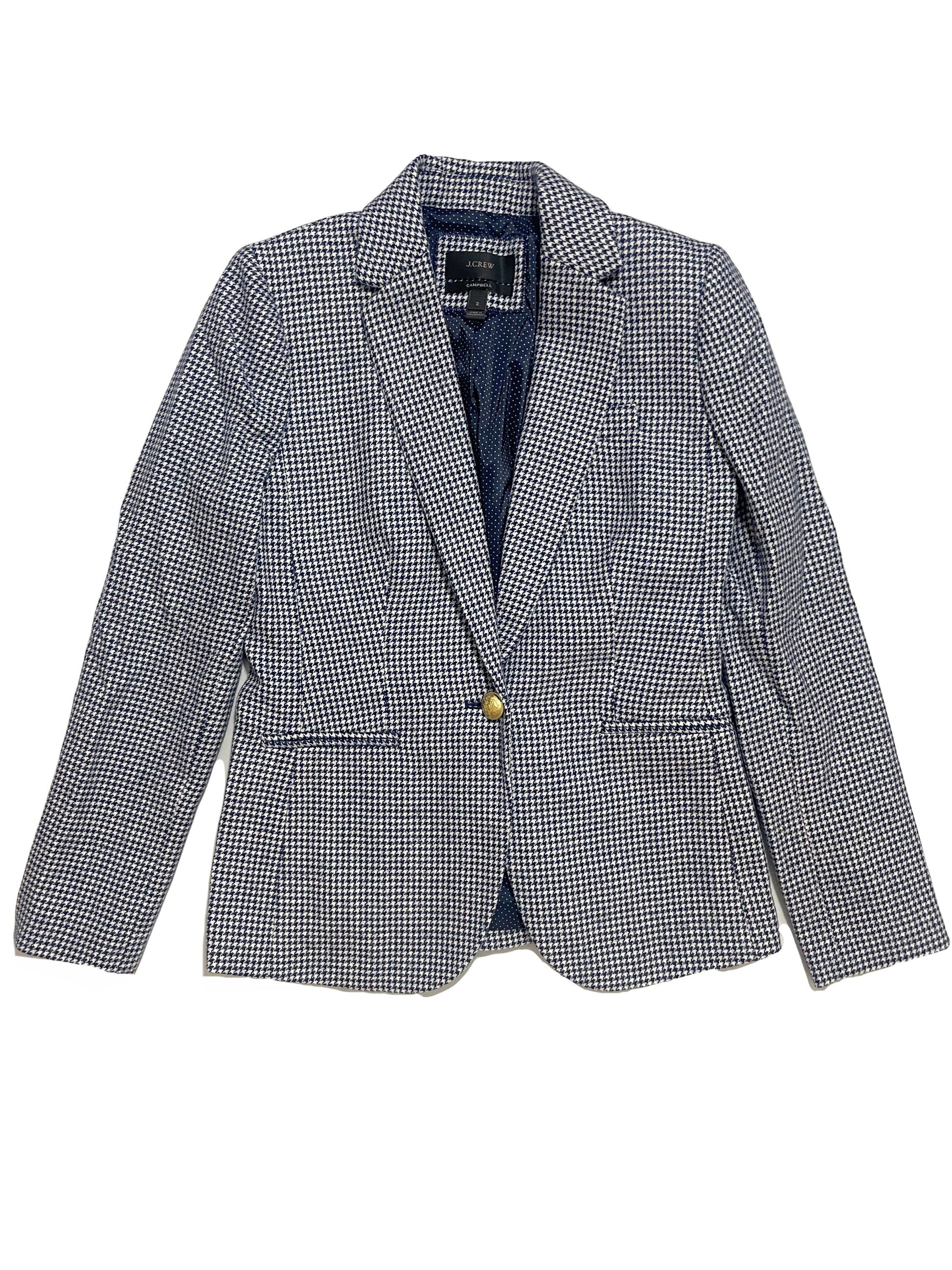 J Crew Houndstooth Blazer Jacket S image 0