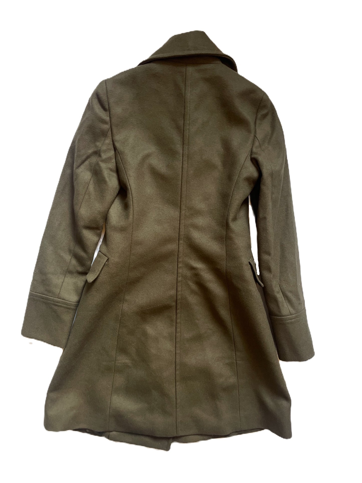 Massimo Dutti Khaki Wool Coat UK 6 image 1