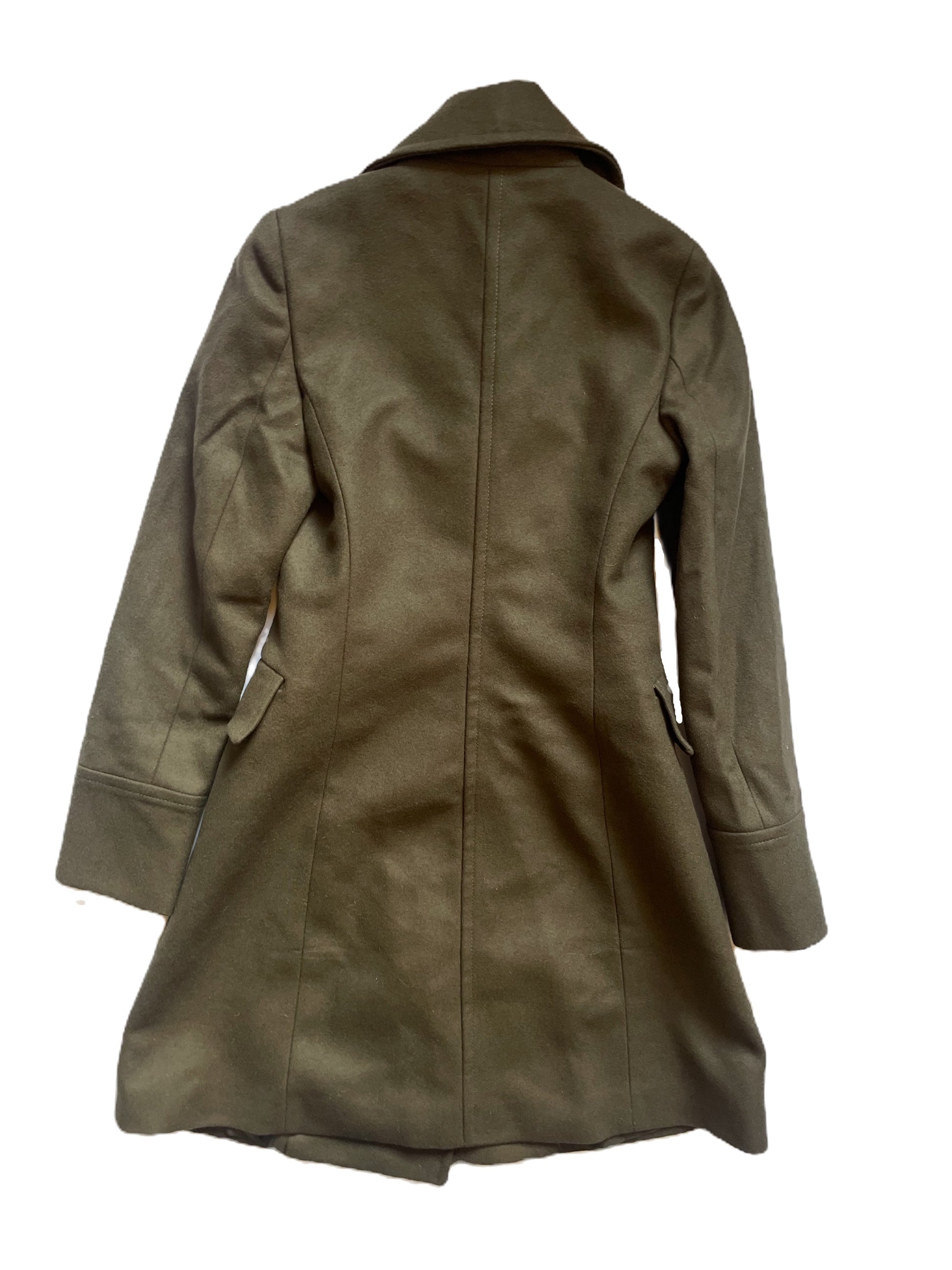 Massimo Dutti Khaki Wool Coat UK 6 image 1