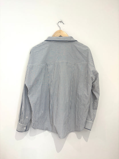Marissa Webb Blue Striped Shirt S