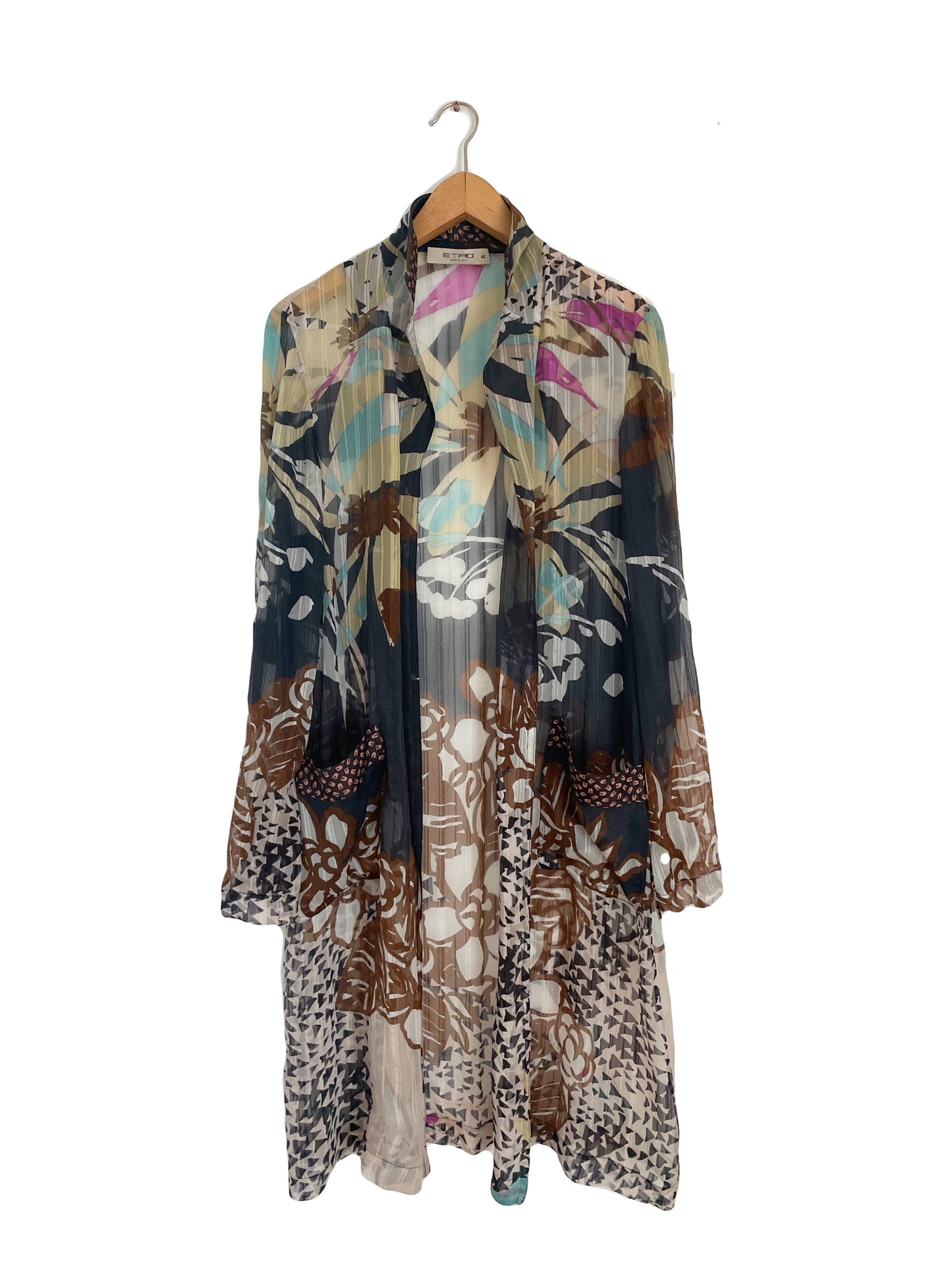 Etro Silk Printed Sheer Wrap UK 10 image 0