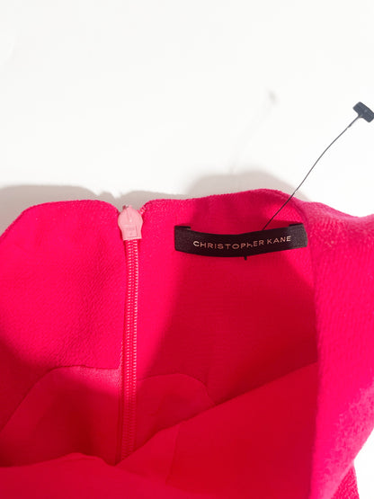 Christopher Kane Fuschia Pink Pleat Dress  UK 8 image 3