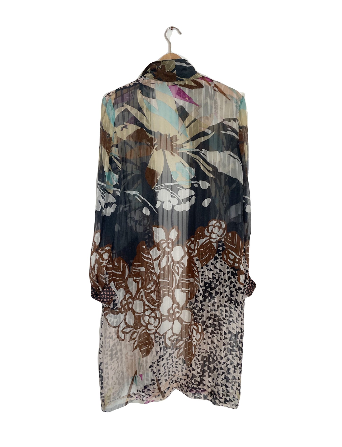 Etro Silk Printed Sheer Wrap UK 10 image 1
