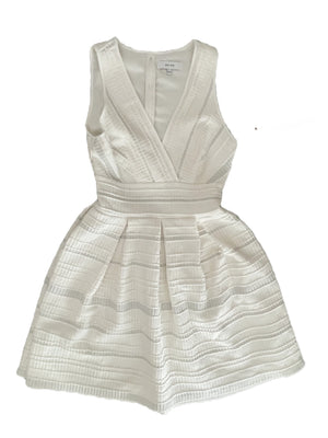 Reiss Maddox White Textured Dress UK 10