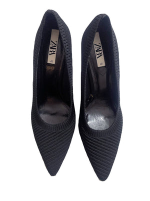 Zara Black Pointed Heels UK 8