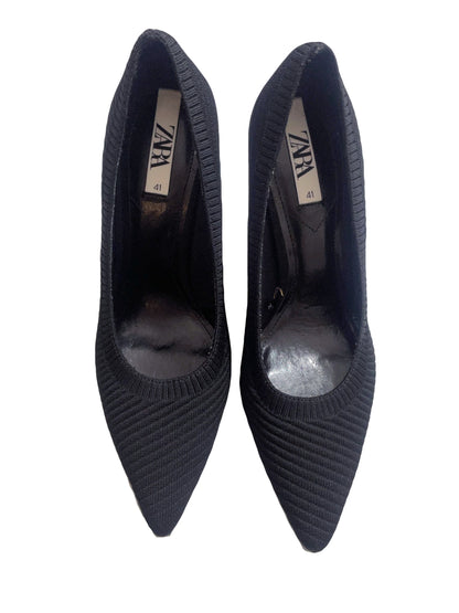 Zara Black Pointed Heels UK 8 image 0