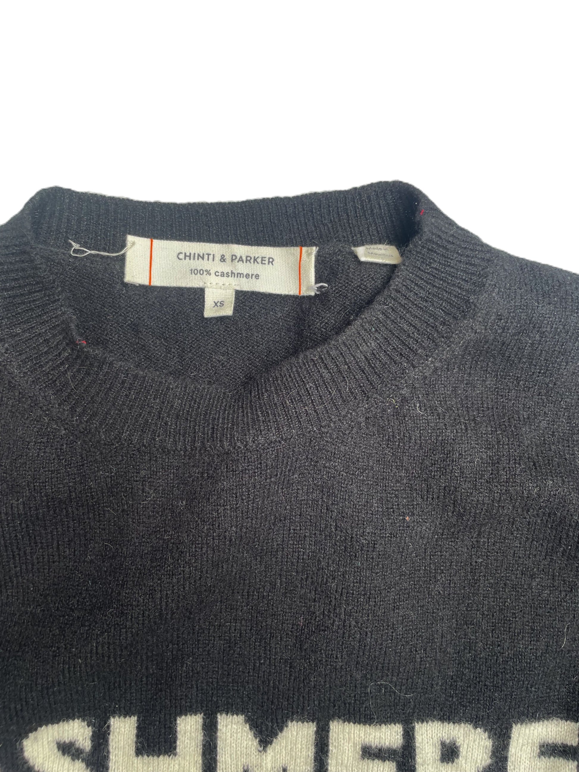 Chinti & Parker Black Cashmere Jumper XS image 2