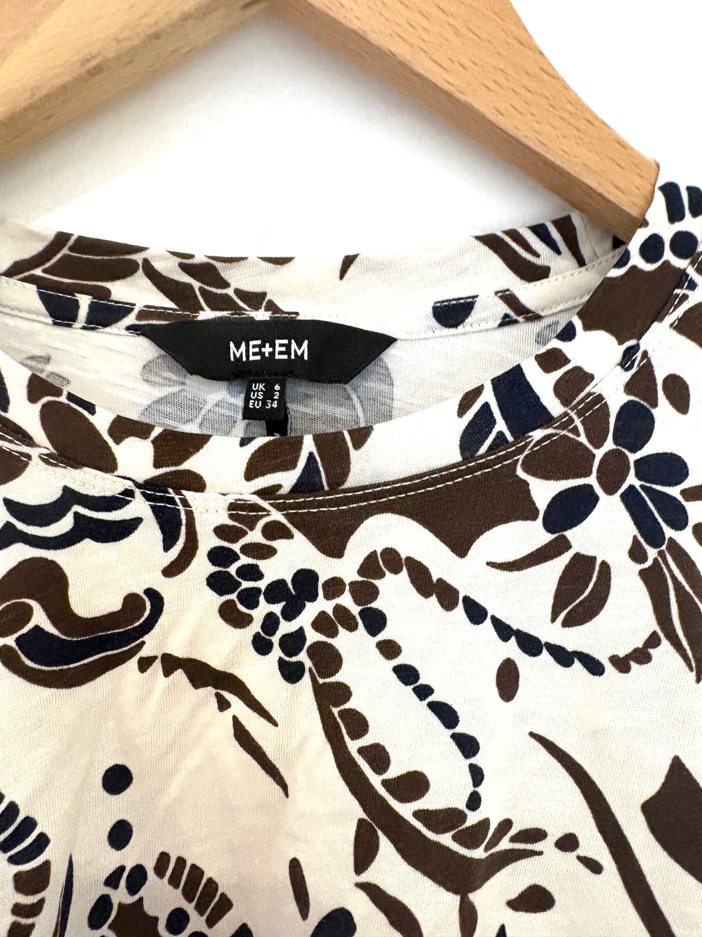 Me+Em Cotton Paisley T-Shirt UK 6