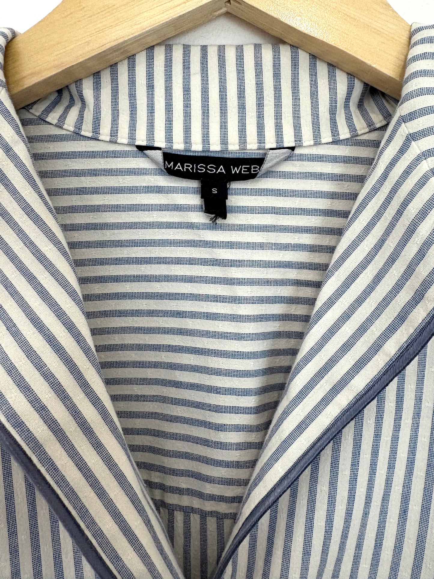Marissa Webb Blue Striped Shirt S