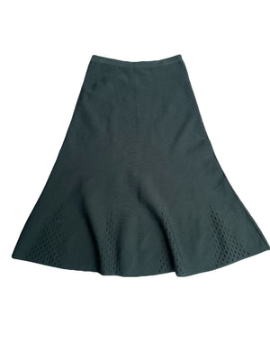 Sandro Green Flare Skirt M