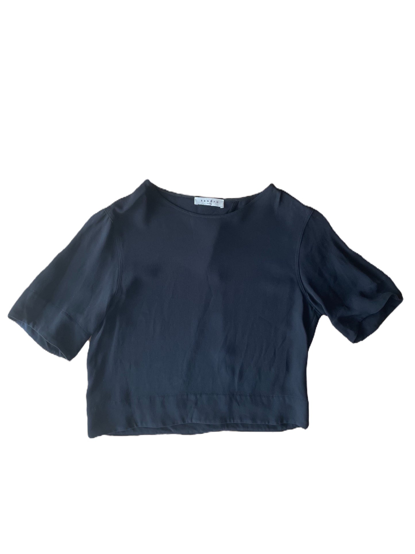 Sandro Black Blouse M image 0