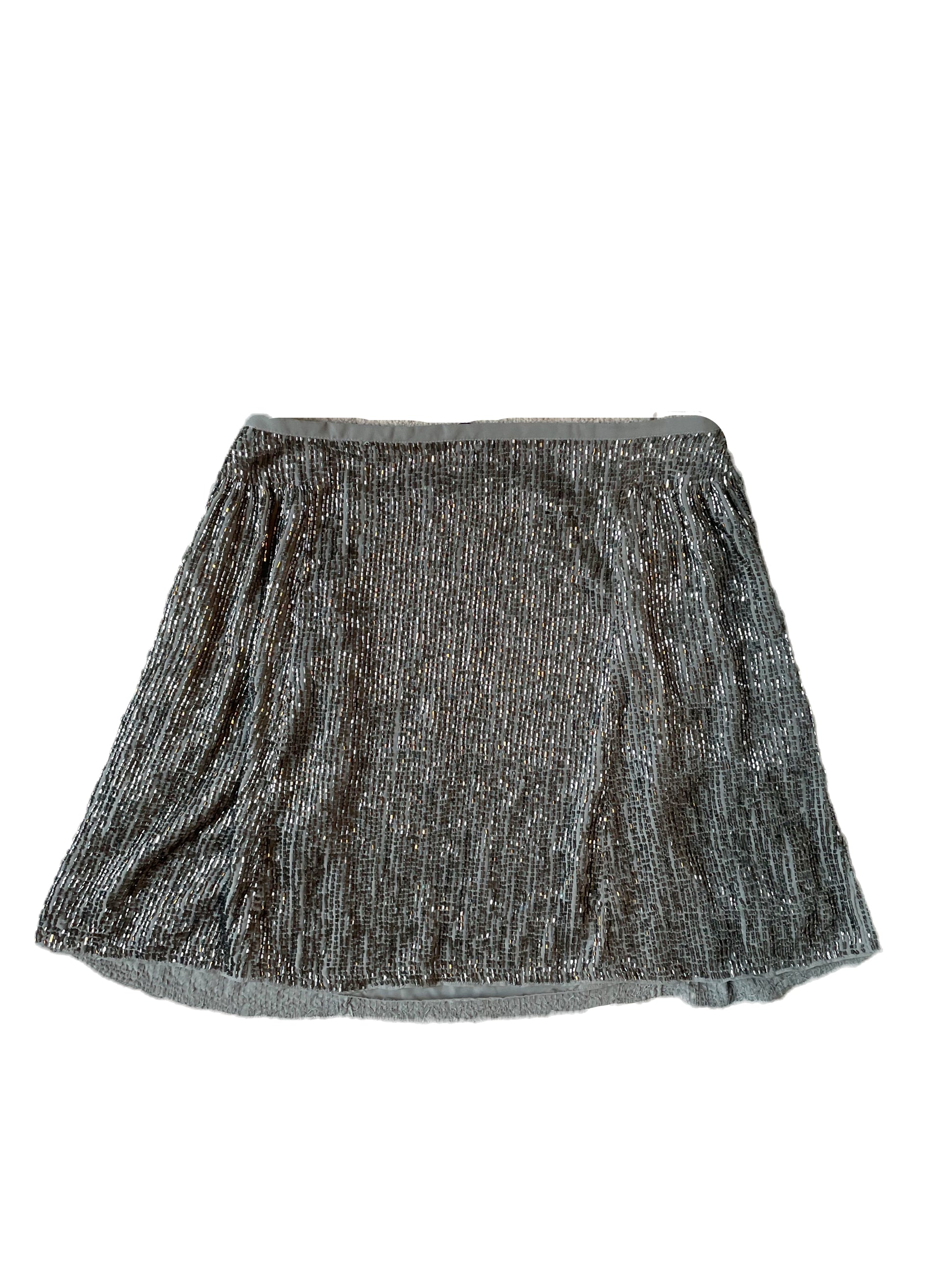 Club Monaco Beaded Mini Skirt UK 12 image 1