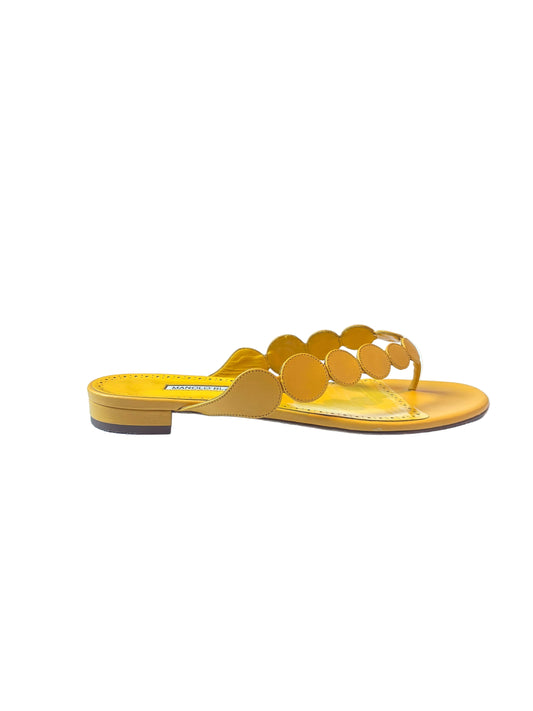 Manolo Blahnik Nour leather flip flops 