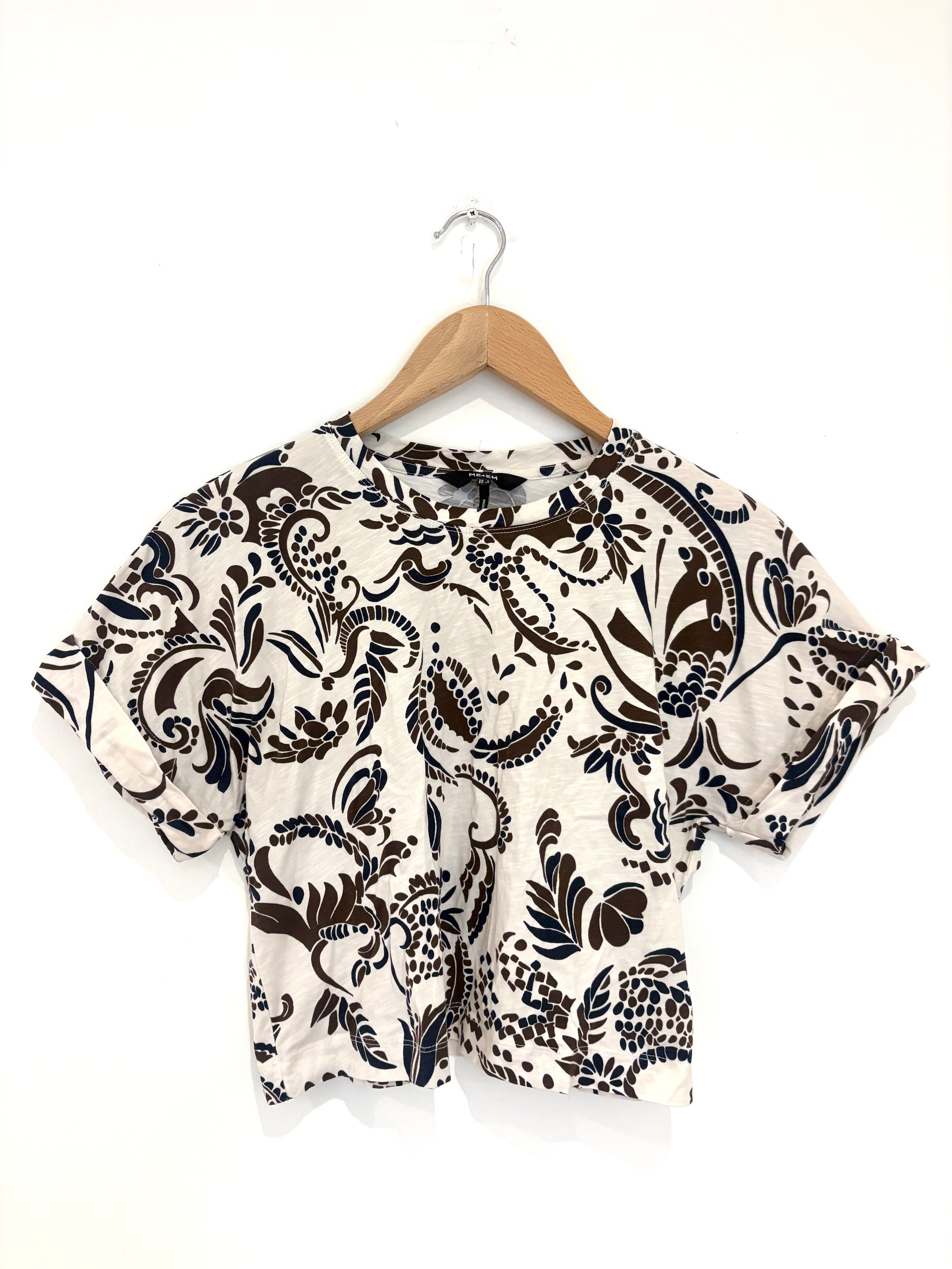 me+em cotton paisley t-shirt