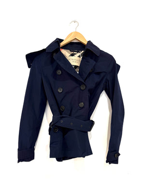 Burberry Brit Navy Waterproof Jacket UK 4