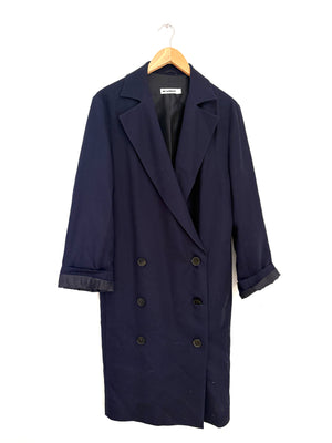 Jil Sander Navy Lightweight Coat UK 8