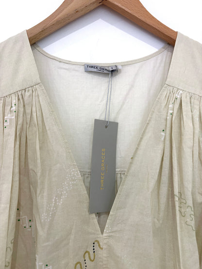 New With Tags Three Graces Cotton Voile Print Dress UK 8