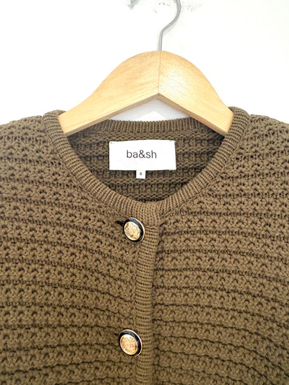 Ba&sh Khaki Cardigan XS