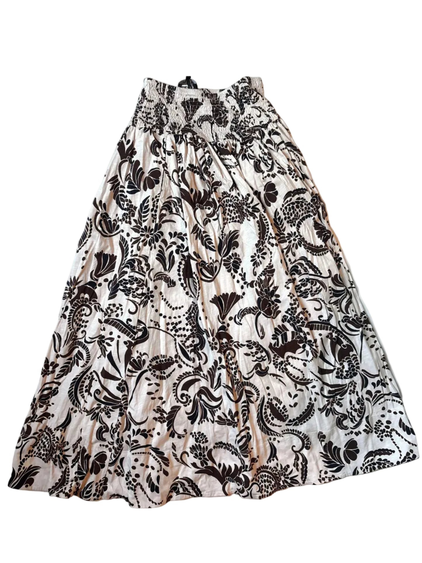 me+em print tiered maxi skirt