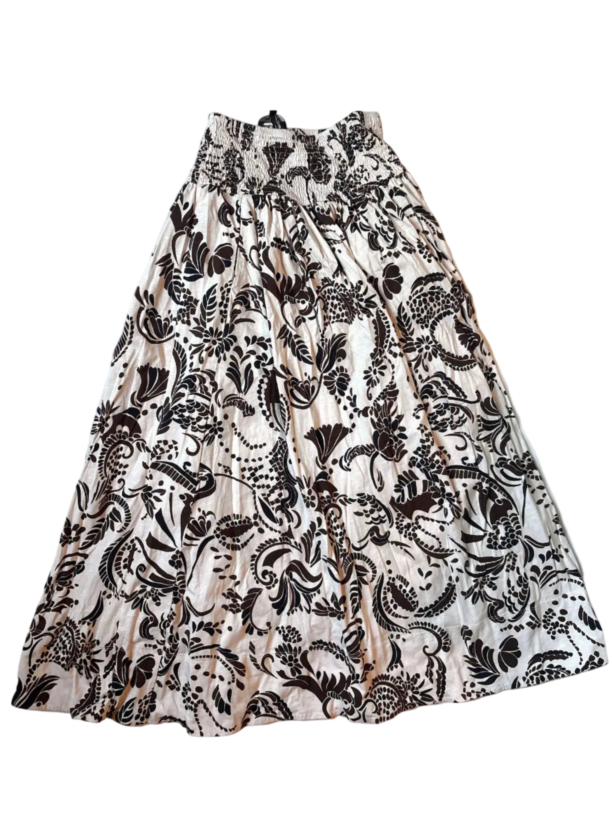 me+em print tiered maxi skirt