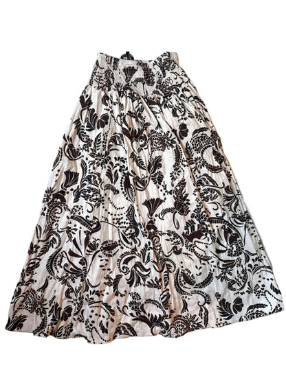 me+em print tiered maxi skirt
