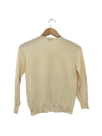 Joseoh Cream Cashmere Hook and Eye Cardigan S