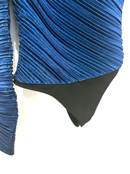 New With Tags Mugler Pleated One Shoulder Top UK 8