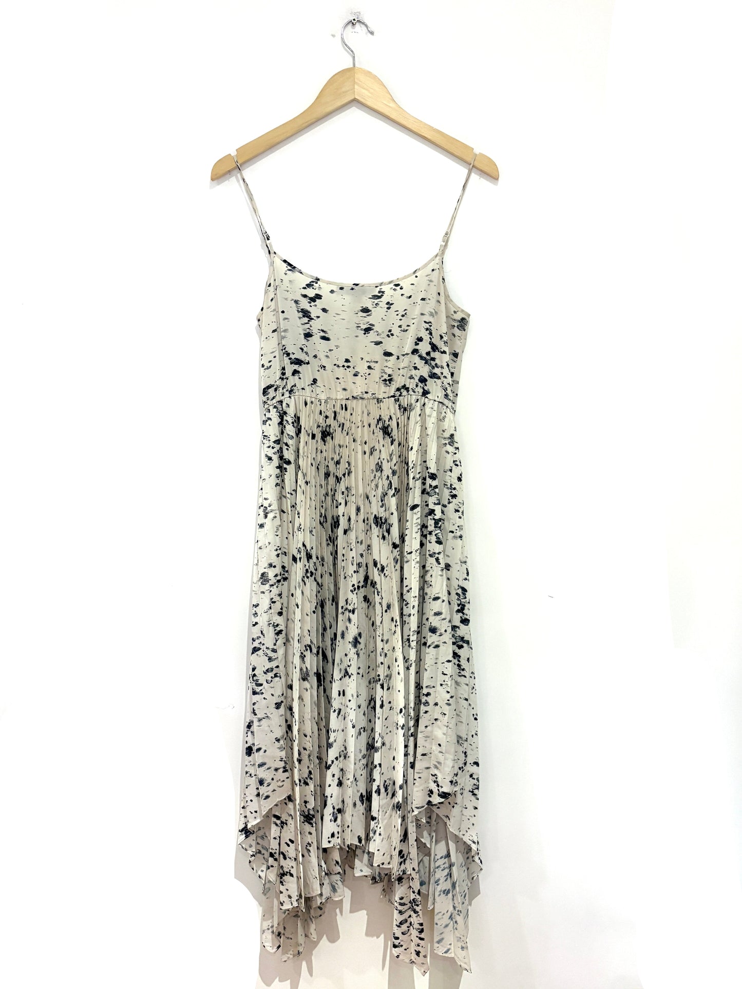 All Saints Pleated Print Dress S