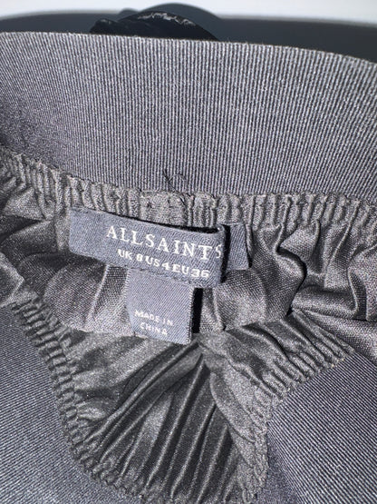 All Saints Asymmetric Pleat Skirt UK 8