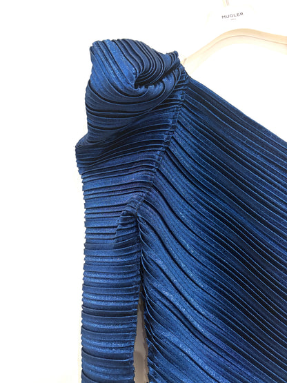 New With Tags Mugler Pleated One Shoulder Top UK 8