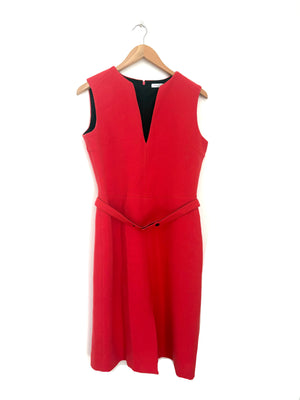 Victoria Victoria Beckham Red Wool Dress UK 12