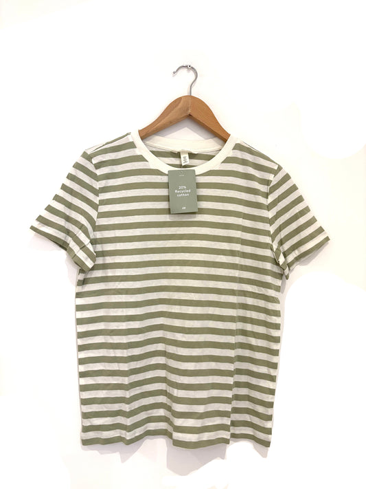 H&M Striped Organic Tee S
