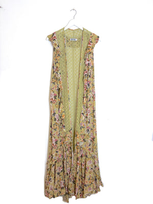 Charo Ruiz Floral Green Cover Up S