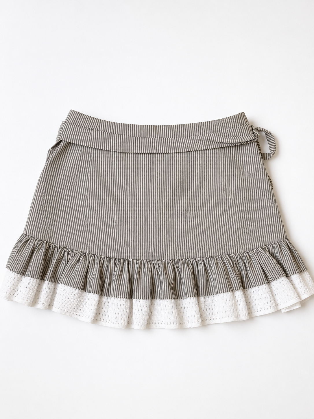 Inasami Mykonos Striped Wrap Skirt S