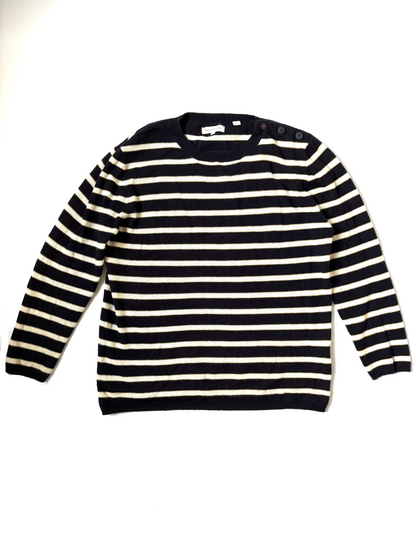 Chinti & Parker Striped Cashmere Jumper L