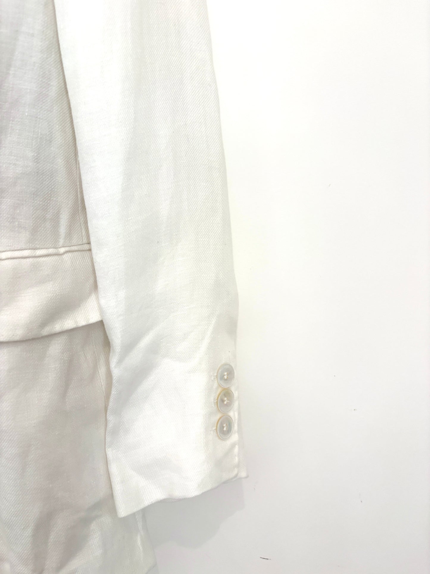 Luisa Spagnoli White Linen Blazer UK 8