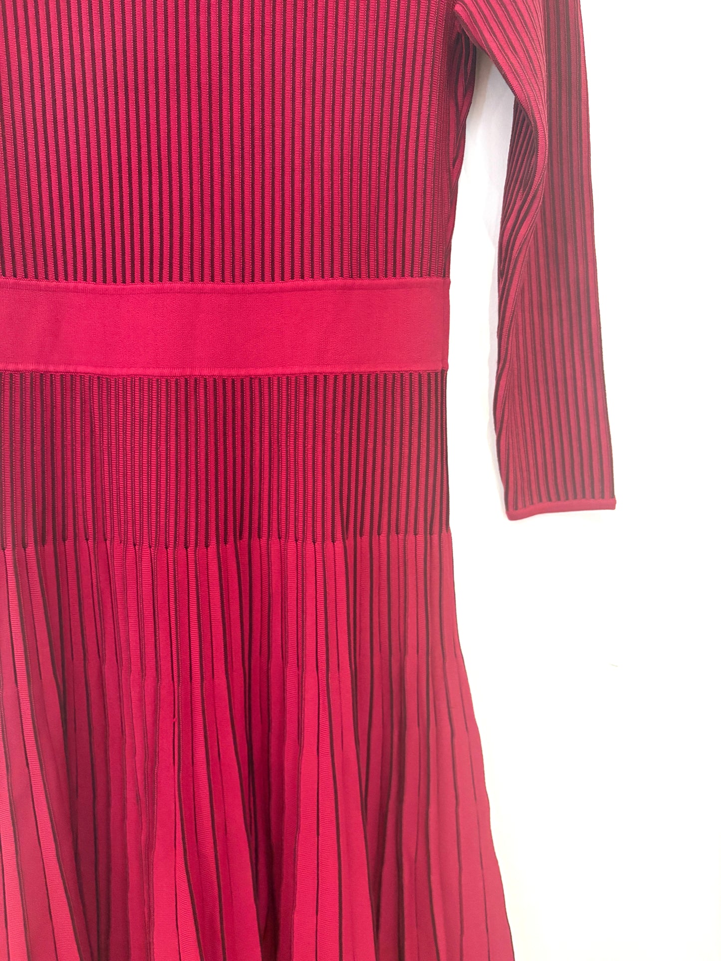 The Fold Red Pleat Dress M