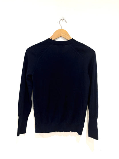 Burberry Navy Wool Top S