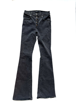Veronica Beard Charcoal High Waisted Flare Jeans 25”