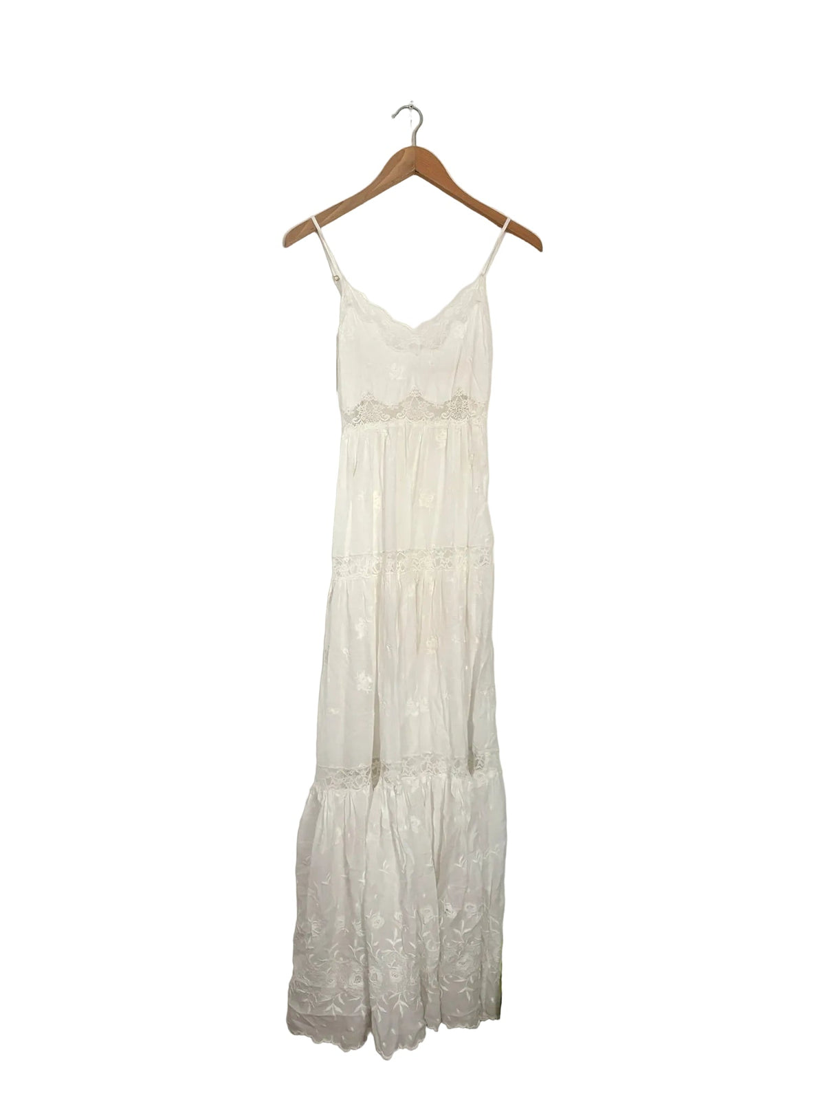 LoveShackFancy Espa Lace-Trimmed Maxi Dress S