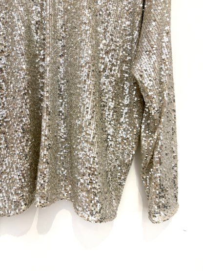 H&M Sequined Turtleneck Top S/M