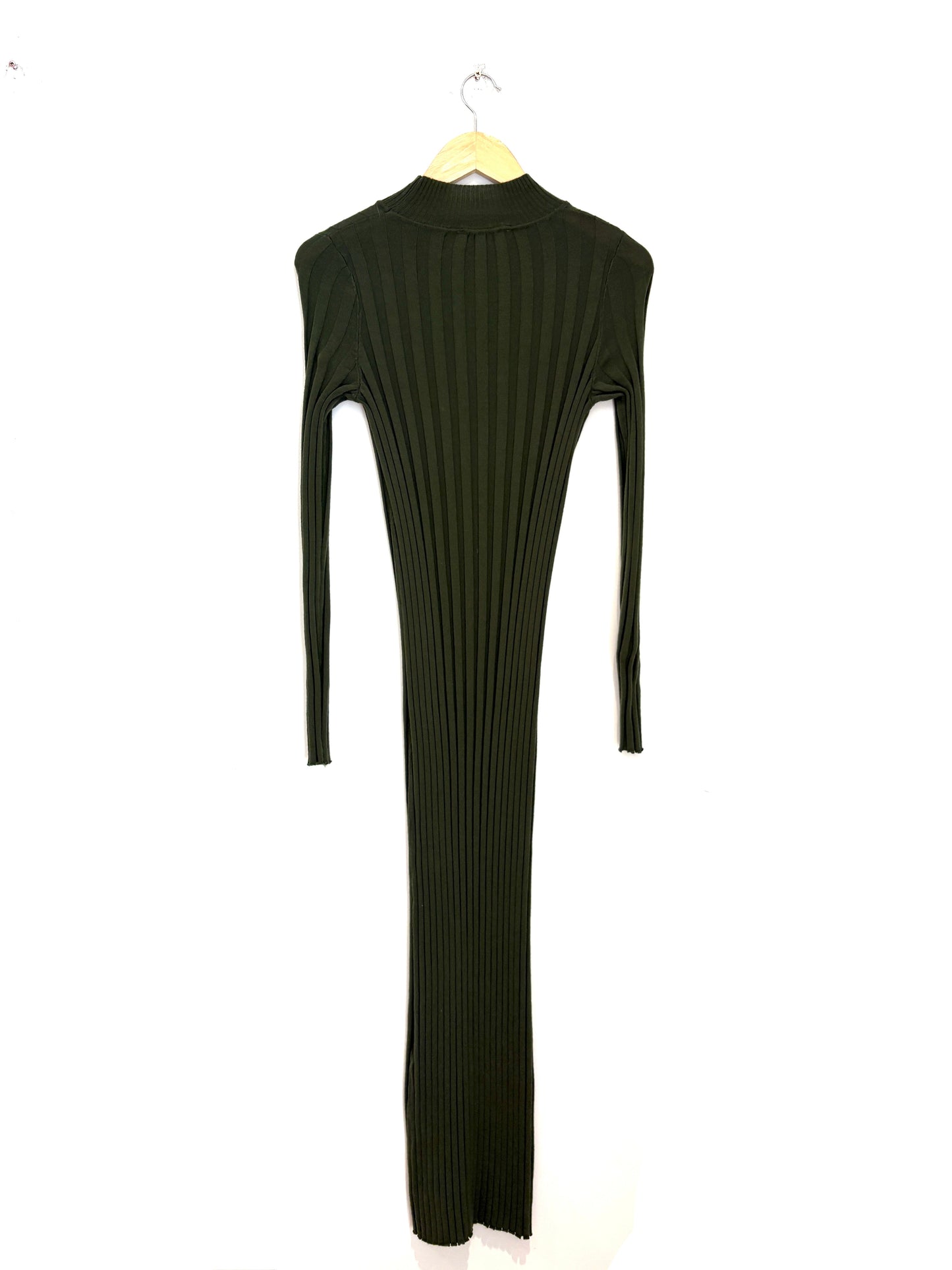 Sezane Khaki Knit Dress S