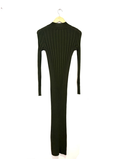 Sezane Khaki Knit Dress S