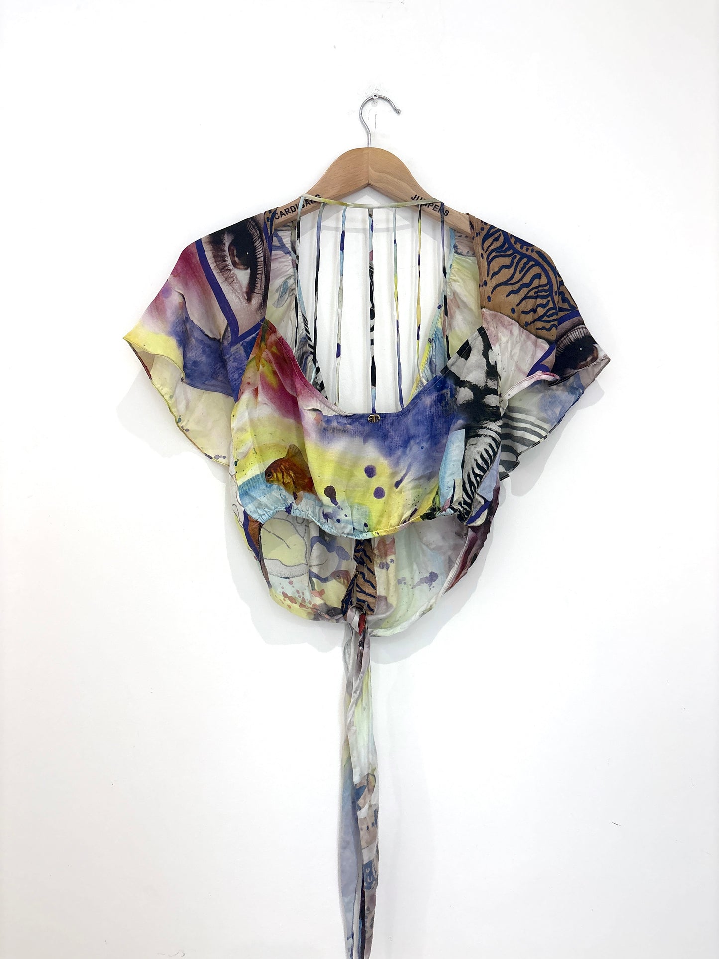 Adriana Degreas Print Tie Front Top S